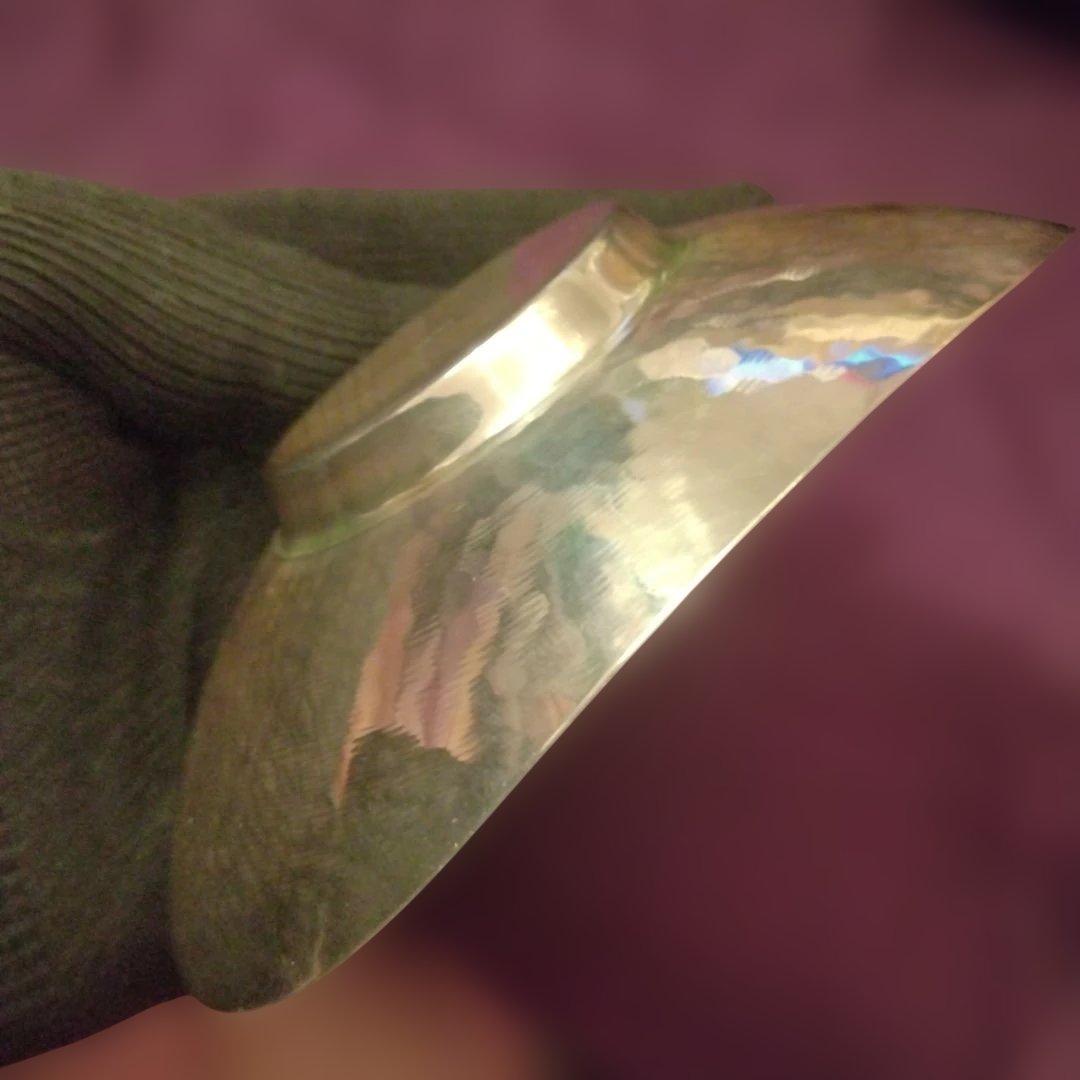 お値下げ　純銀　小判形　煎茶用茶托　49.1g