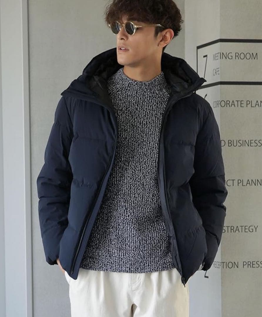 ナノ・ユニバース　 「西川ダウン(R)」スポーティーフードダウン 西川ダウン(R)」スポーティー フード ダウン