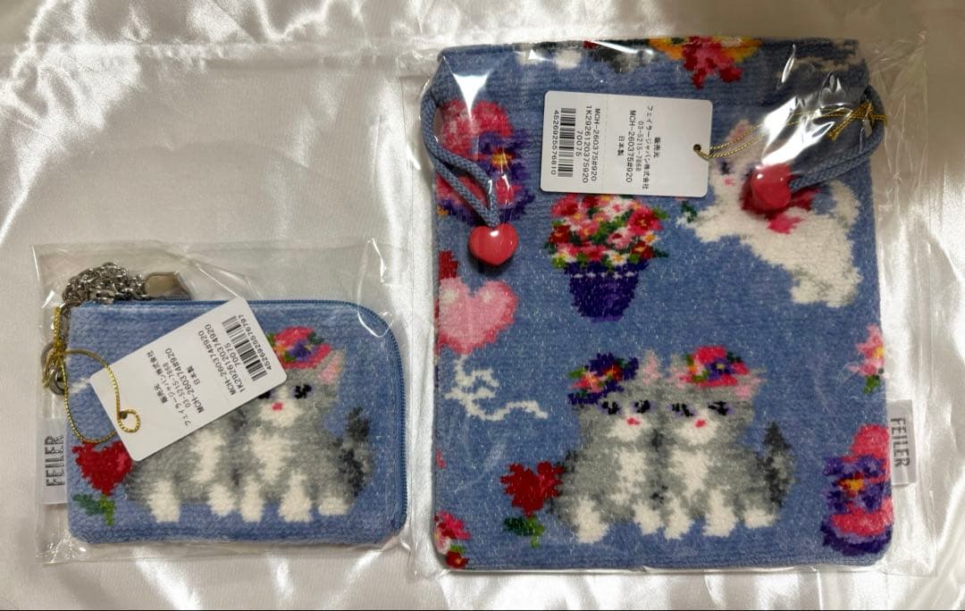 フェイラー FEILER モンプティシャ ミニポーチ ライトブルー ポーチ