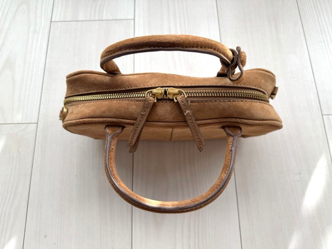 ZARA スプリットスエードミニボストンバッグ - メルカリ