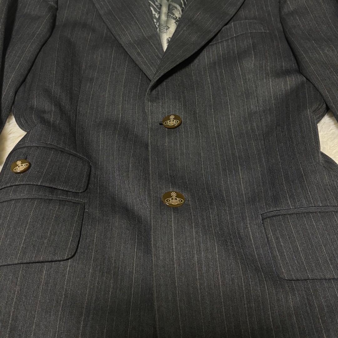 ヴィヴィアンウエストウッドマン セットアップ 44 総柄 グレー オーブ