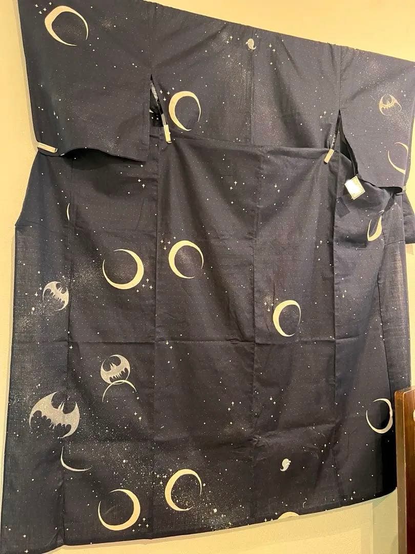 浴衣 蝙蝠 お化け 夜空 フリーサイズ 桜柄小紋セット