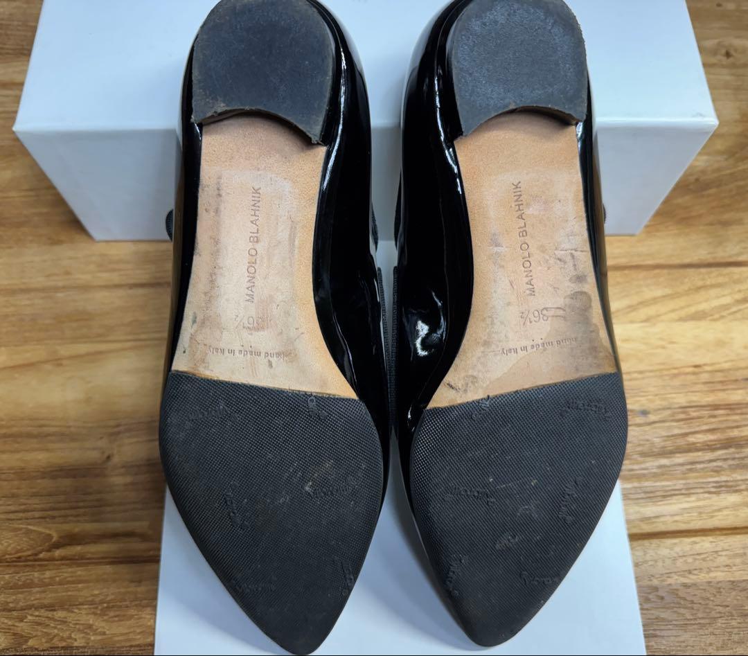 マノロブラニク エナメル フラットシューズ メリージェーン - メルカリ