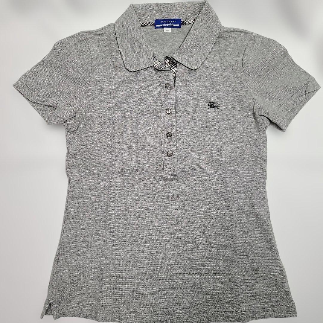 Burberry Blue Label グレー ポロシャツ 38 - メルカリ