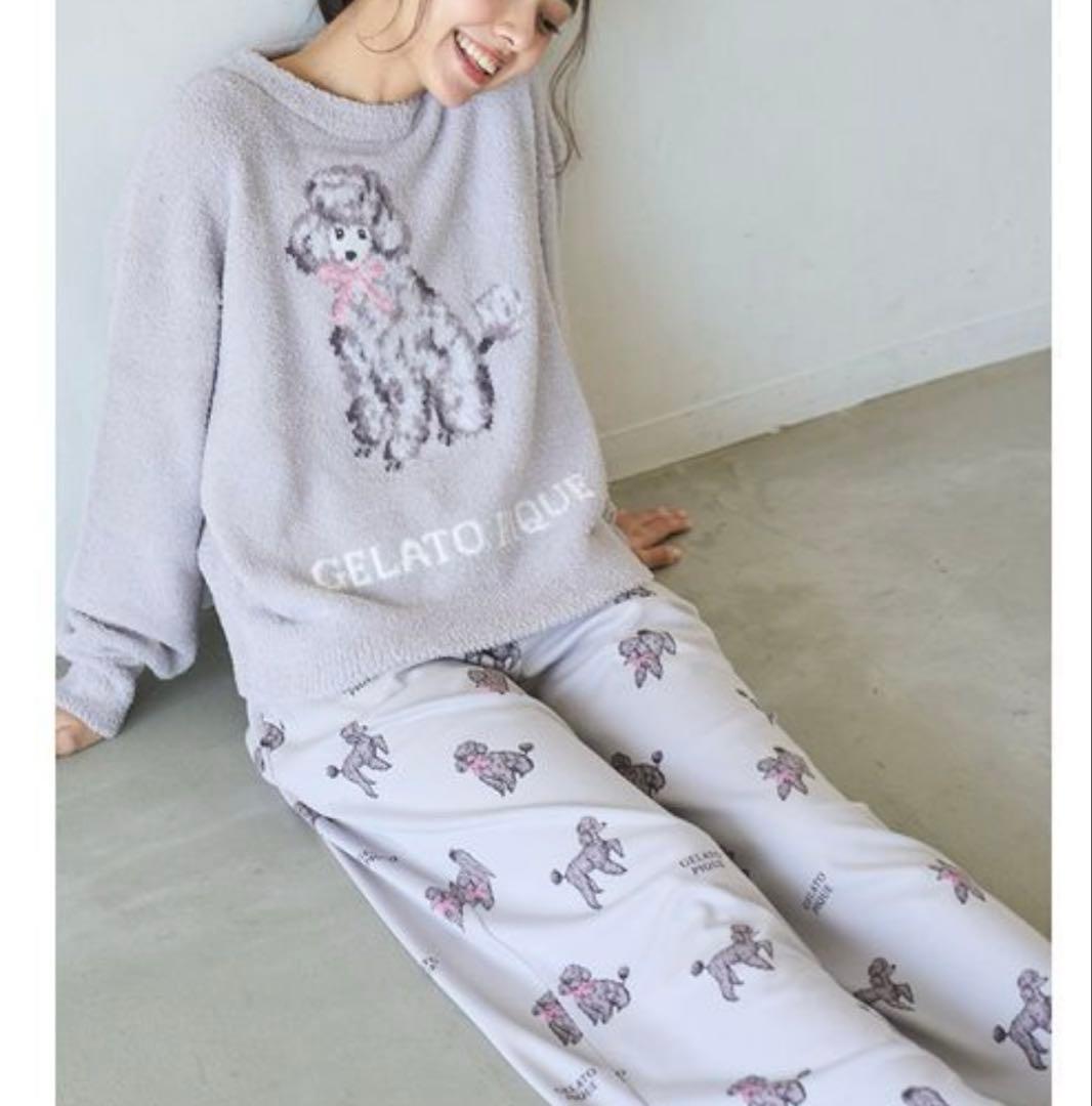 新品♡ジェラートピケ♡ プードルジャガードプルオーバー&ロングパンツ