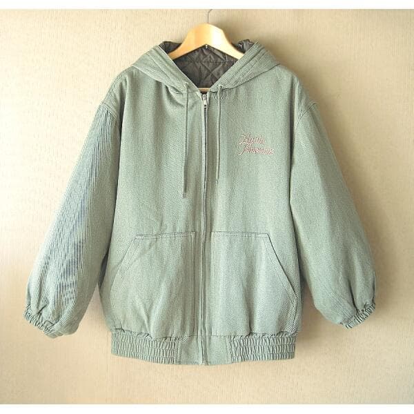 フード付き 中綿ジャケット モスグリーン - メルカリ