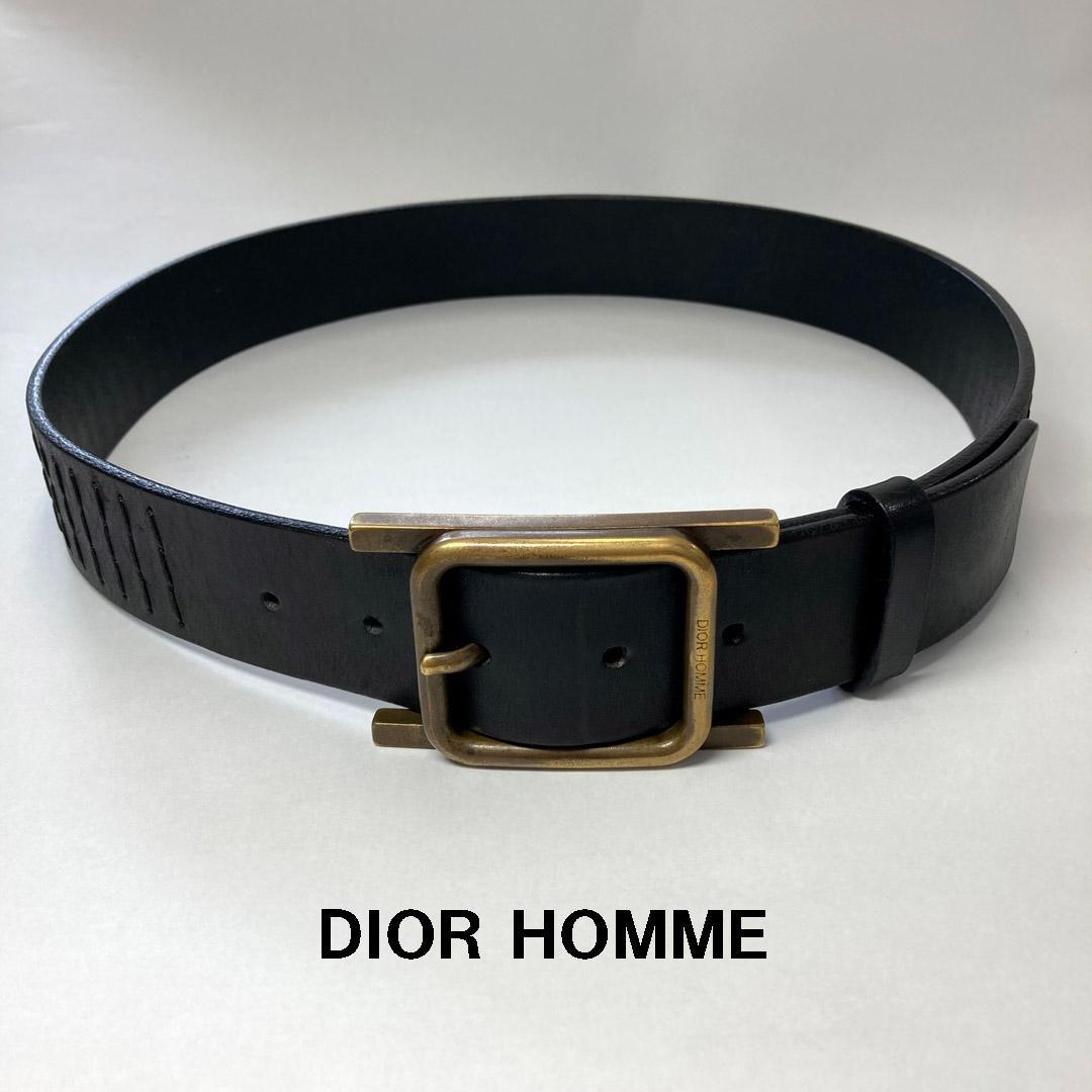 ディオールオム Dior Homme Hバックル ステッチベルト85 エディ期