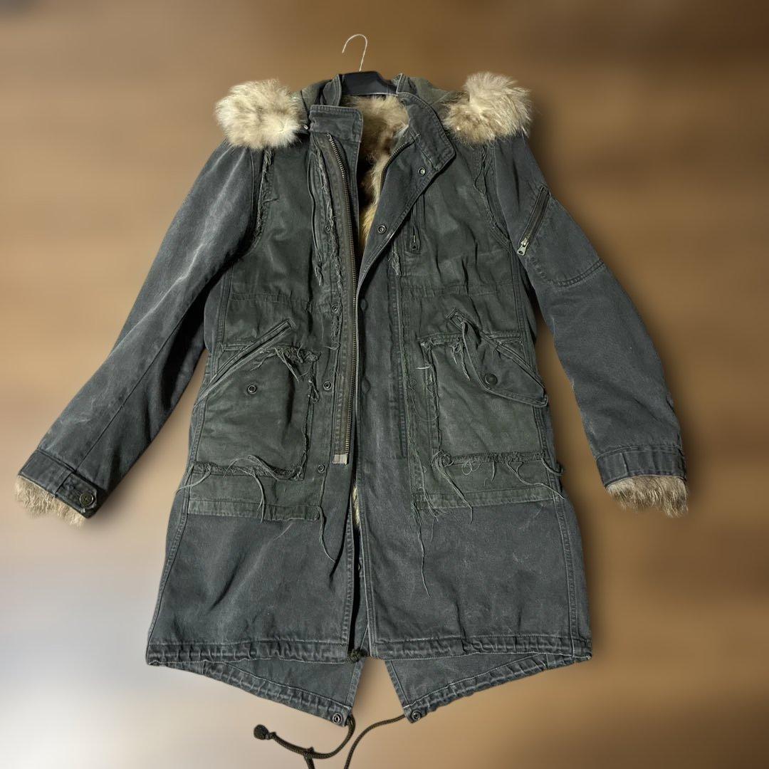 ［超美品］XH3Hb ゲベック　B'2nd グレー ファー付きモッズコート 超美品］XH3Hb ゲベック B'2nd グレー ファー付きモッズコート - メルカリ