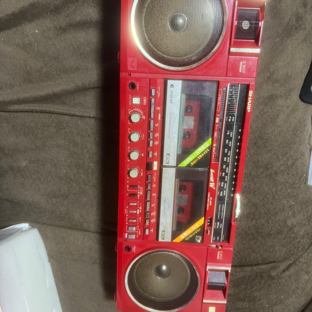 シャープ　GF-490R ダブルラジカセ　ヴィンテージ品 ジャンク品】SHARP シャープ GF-490 ダブルラジカセ ラジカセ - メルカリ