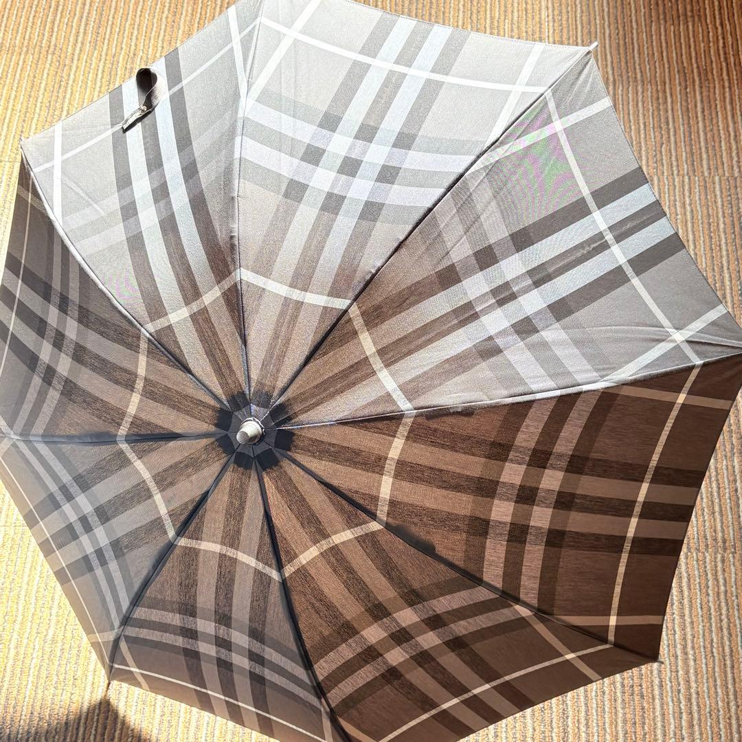 BURBERRY バーバリー ノバチェック グレー 晴雨兼用日傘 小傘 - メルカリ