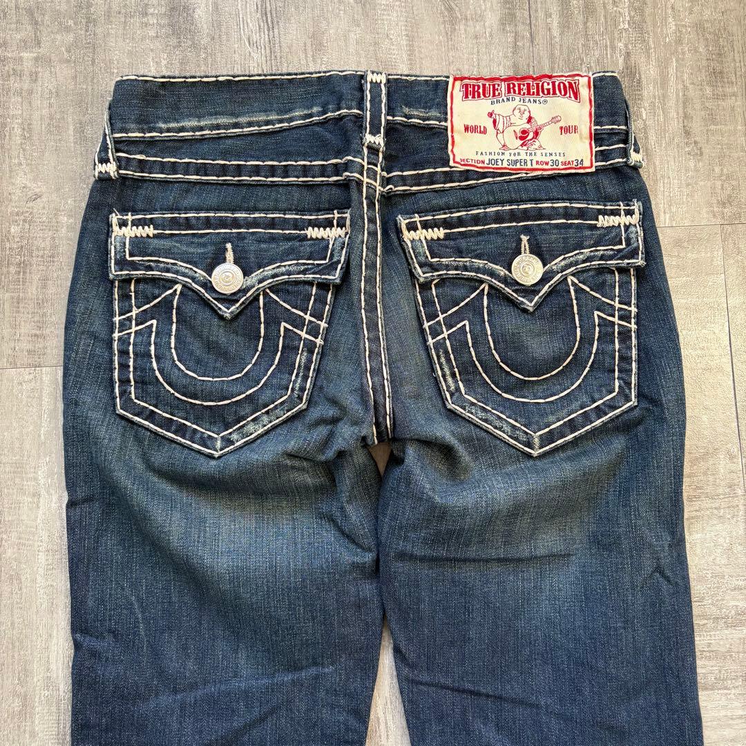 TRUE RELIGION joey super t フレア 白ステッチ 30 - メルカリ