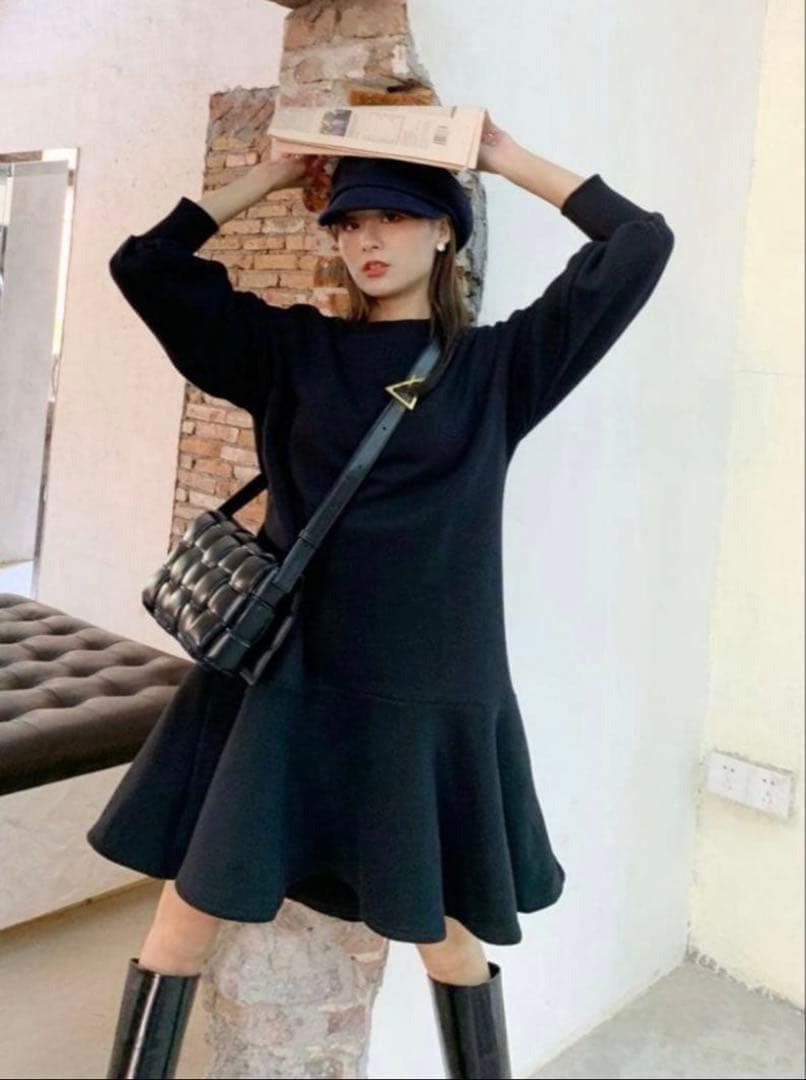 バースデーバッシュ ロマンティックスウェットワンピース ブラック