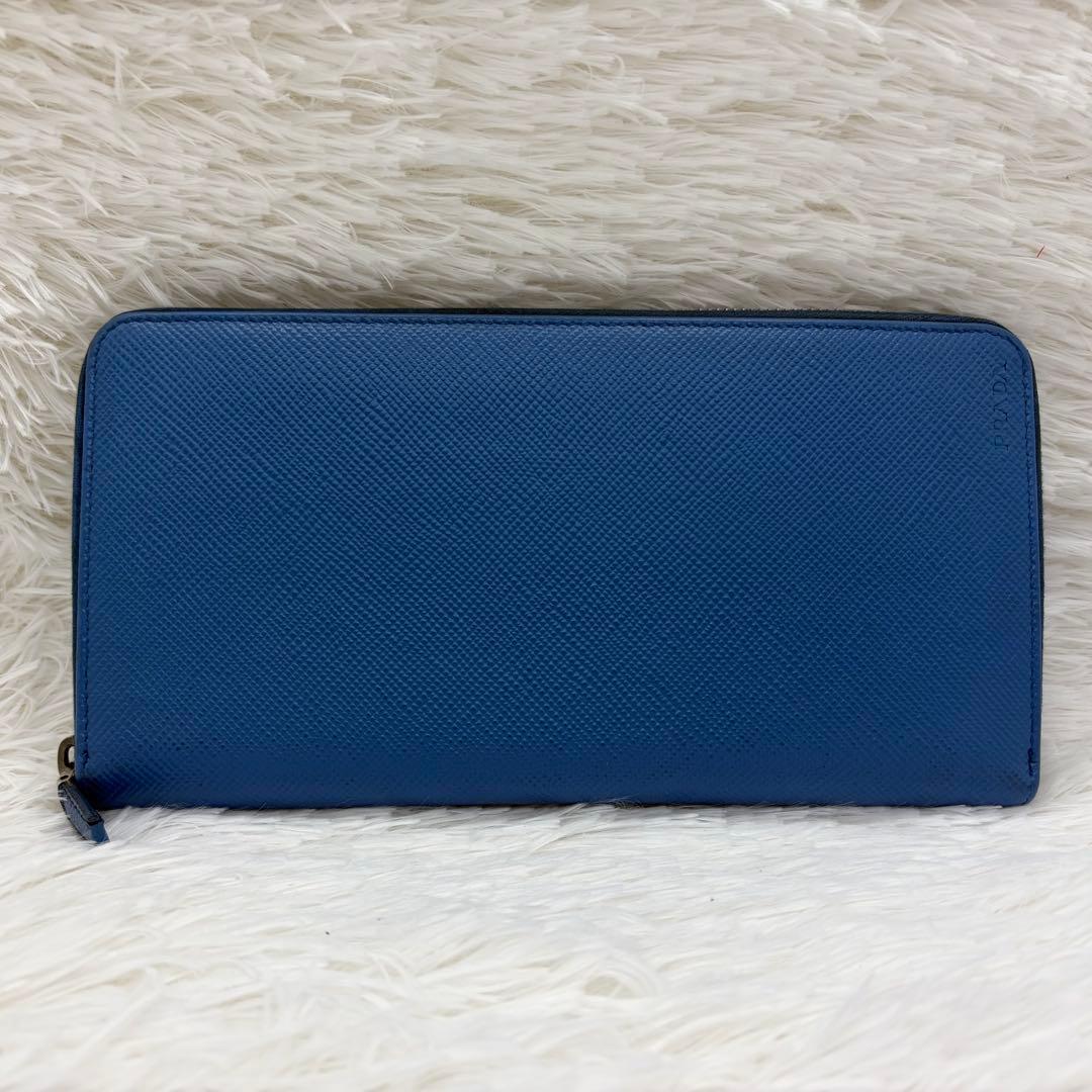 美品✨プラダ 長財布 ラウンドジップ オーガナイザー サフィアーノ