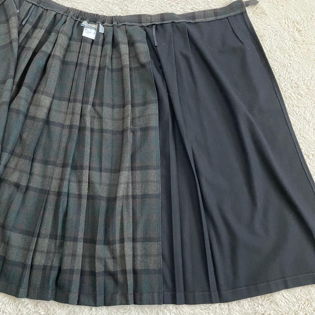 美品 オニール 別注アコーディオンスカート ラップスカート プリーツ