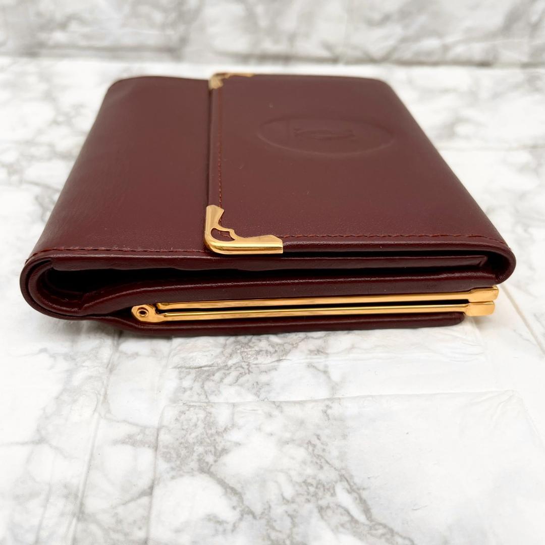 付属品完備✨Cartier カルティエ 折り財布 マストライン がま口 - メルカリ