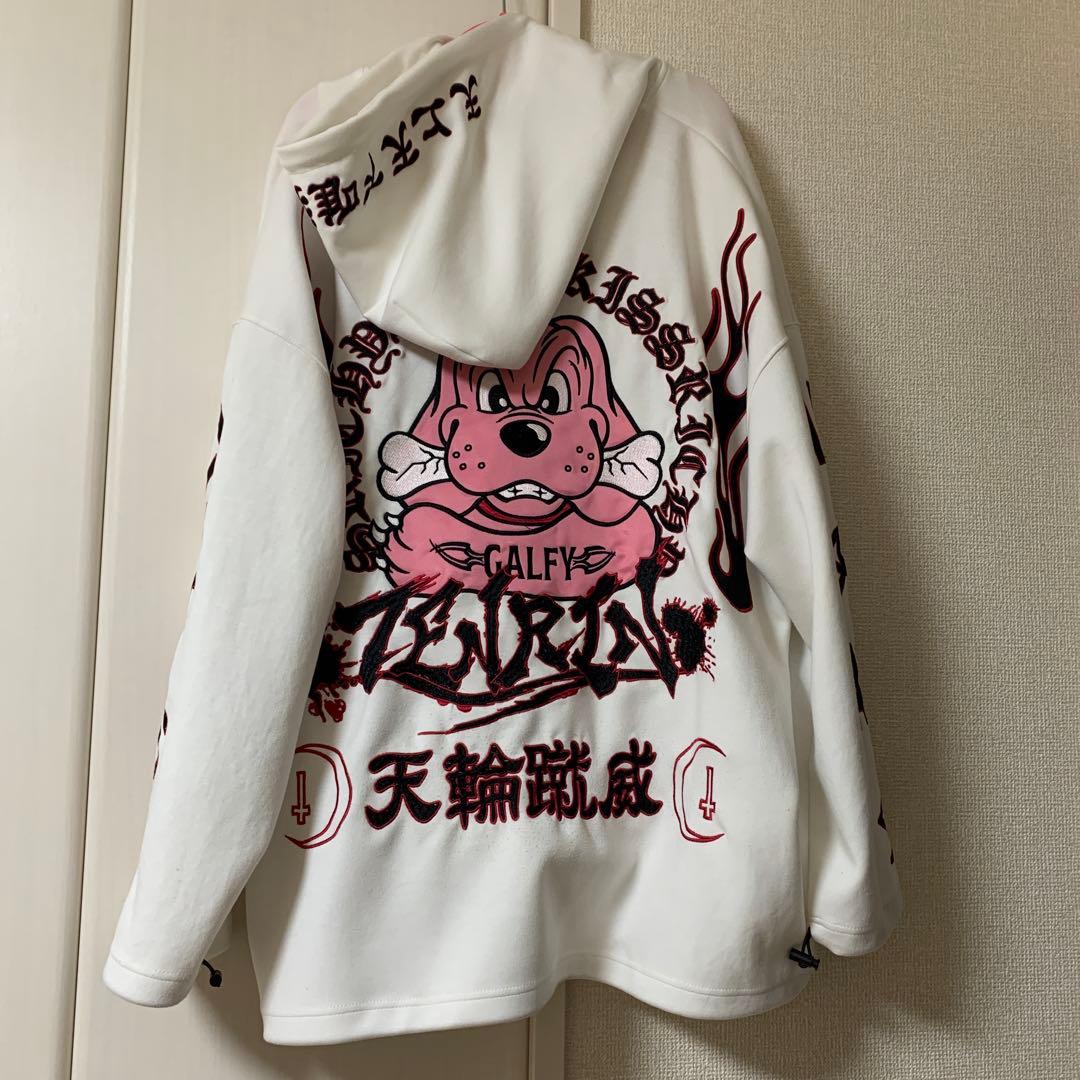 GALFY×TENRIN×KRYBIGパーカー ホワイト テンリン ガルフィー GALFY