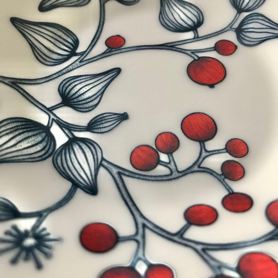 アラビア　ルノ　フロストベリー　プレート　11.5cm　3点セット　25周年ロゴ