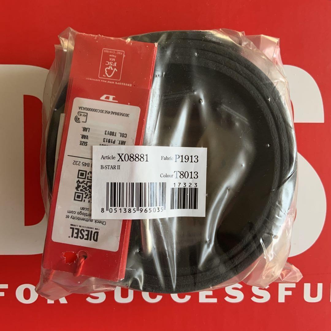 新品 ディーゼル ベルト 100 B-STARⅡ ブラック 大きい希少サイズ