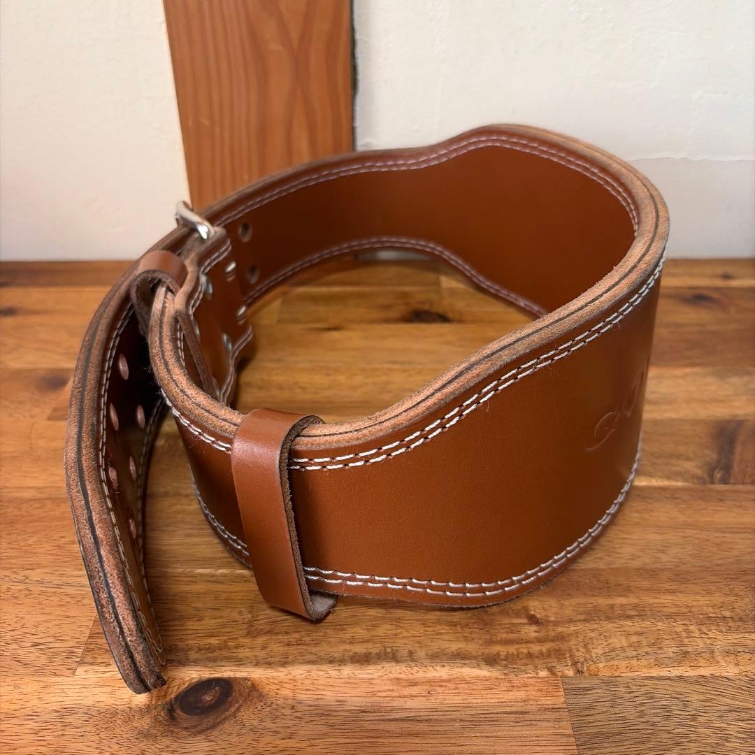 GOLD'S GYM レザー パワーベルト ブラウン Mサイズ - メルカリ