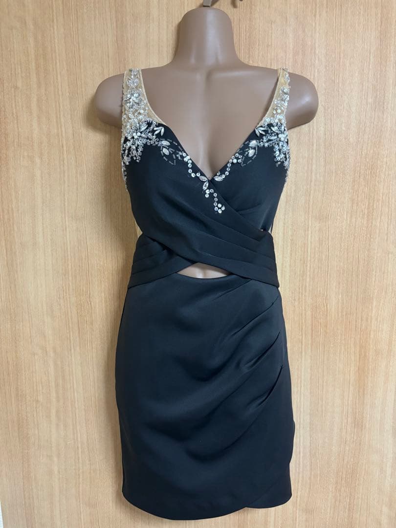 35812＊IRMA＊ウエストカットクロスドレスbkM - メルカリ