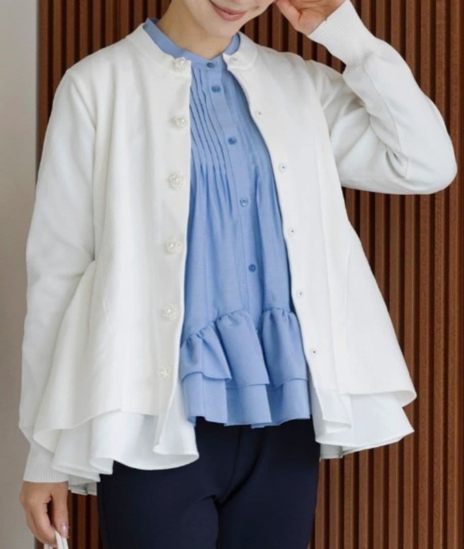 25AW Sono/ソーノ オーナメントパール3Dレイヤードニットカーディガン Amazon | [ソーノ] カーディガン オーナメントパール3Dレイヤード