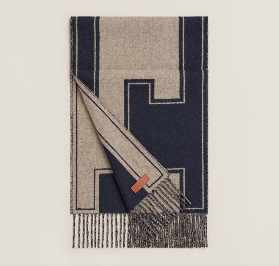 新品未使用　HERMES エルメス マフラー 《クレ・ドゥ・H》