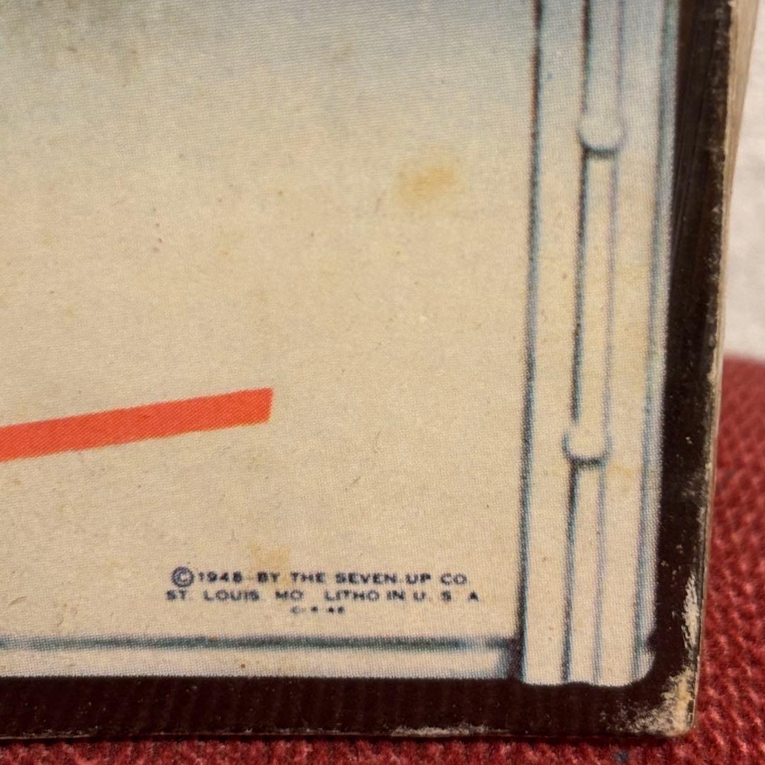 とも　《本物》【セブンアップ 7UP】ヴィンテージ紙製看板