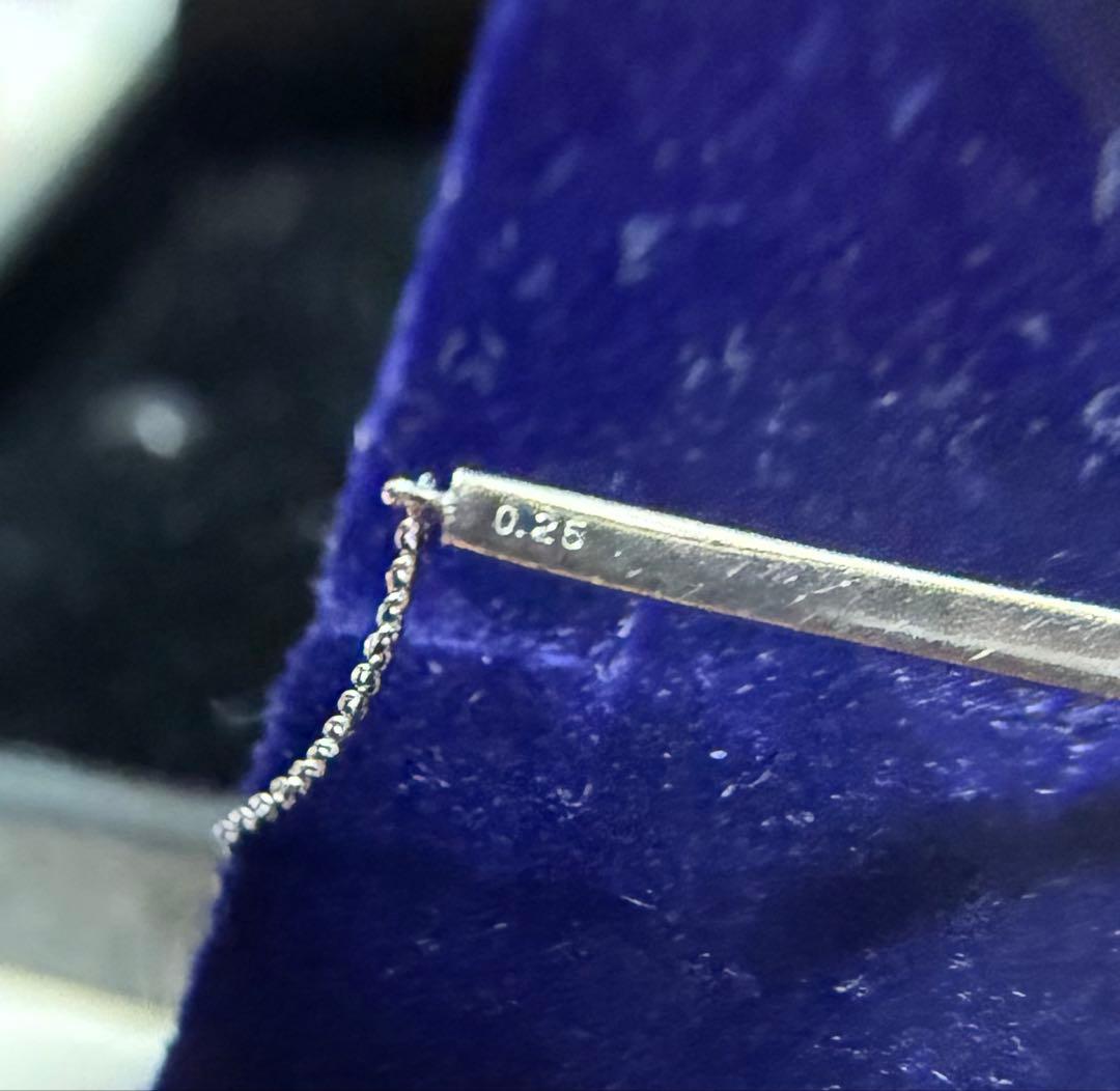 PT850 ダイヤモンド ブレスレット バータイプ 18㎝0.25ct ツツミ