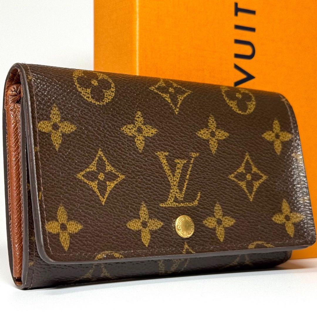 最高峰 希少品 ルイヴィトン モノグラム ポルトモネビエトレゾール 二