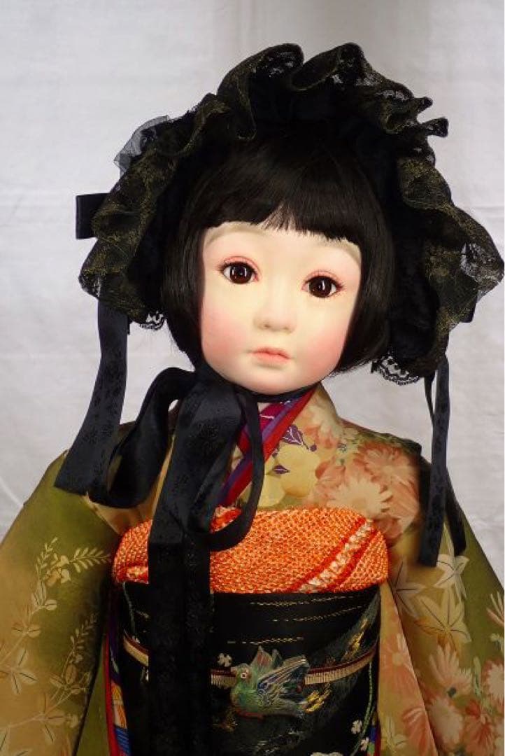 新品 市松人形 創作人形 サーニット ビスクドール 人形作家 人形振袖
