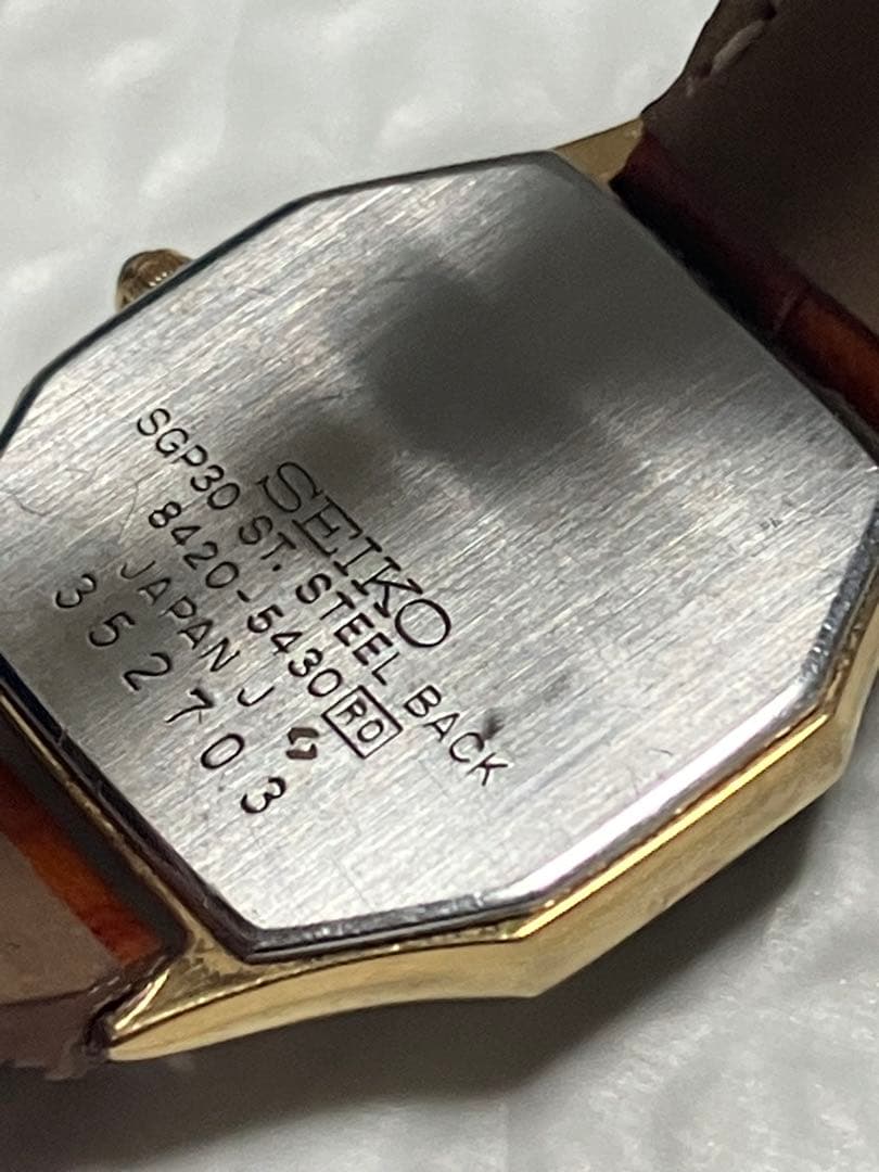 ☆SEIKO Exceline。ドレスウォッチブランド。SGP30(オクタゴン