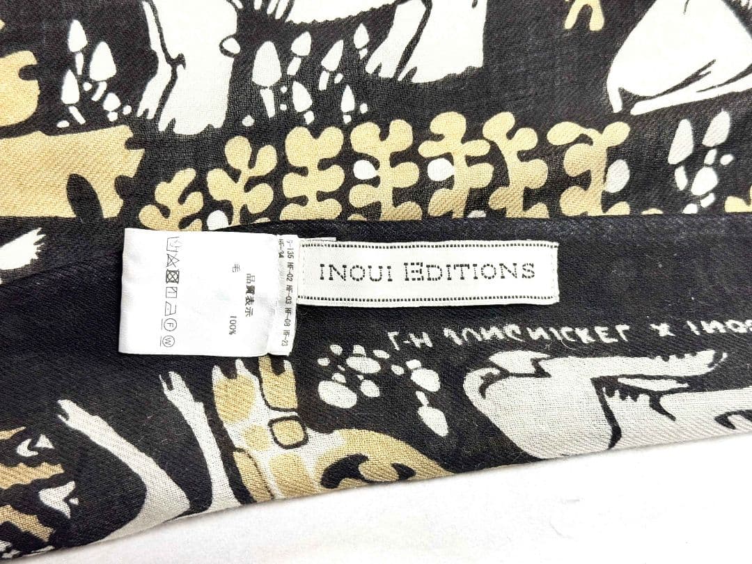 新品INOUI EDITIONS プリント 動物柄マフラー定価定価2.2