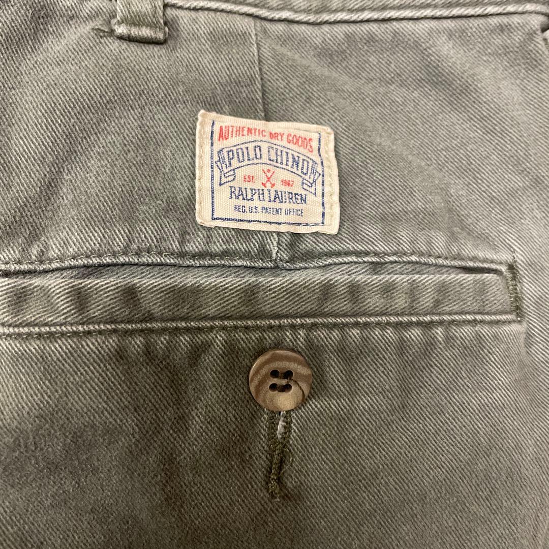 90sPolo Ralph Laurenラルフローレン ポロチノ初期タグオリーブ - メルカリ