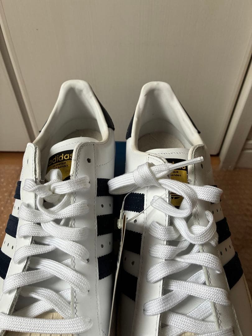 美品　アディダス スーパースター 80s 白紺US9 27.0cm 金ベロ