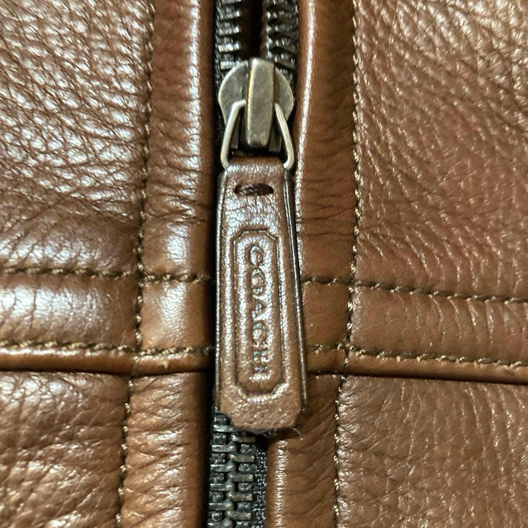 COACHレザージャケット 希少Lサイズ ブラウン／L／カウレザー（牛革