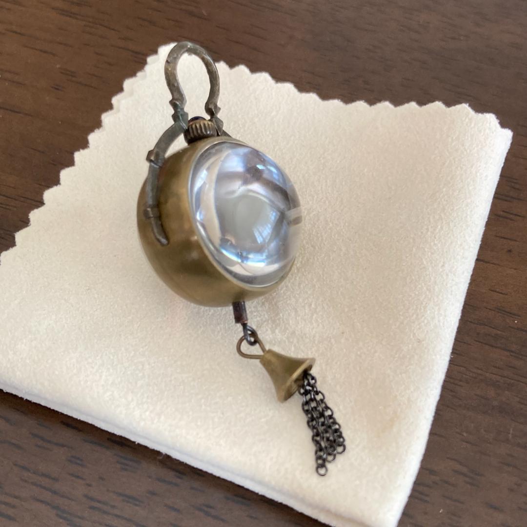 稼働品】OMEGA オメガ クリスタルボール 懐中時計 手巻き 裏スケルトン