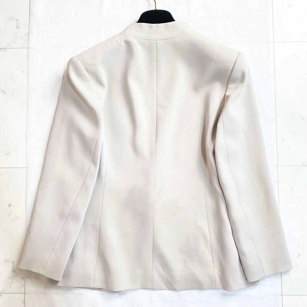 上品◇セオリーリュクス パンツスーツ上下 ノーカラージャケット