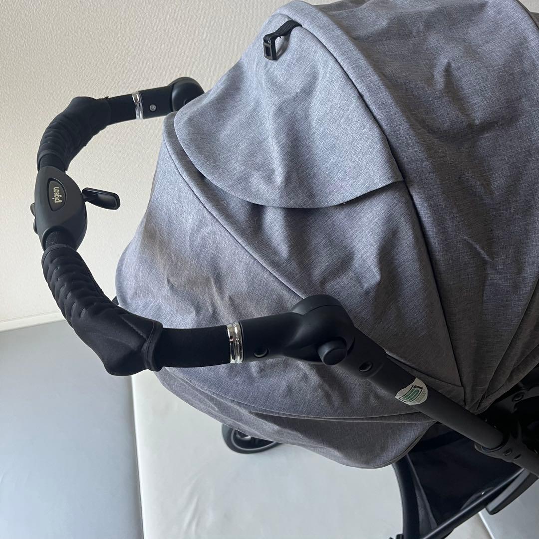 極美品】pigeon ランフィRBアップ グレー ベビーカー - メルカリ