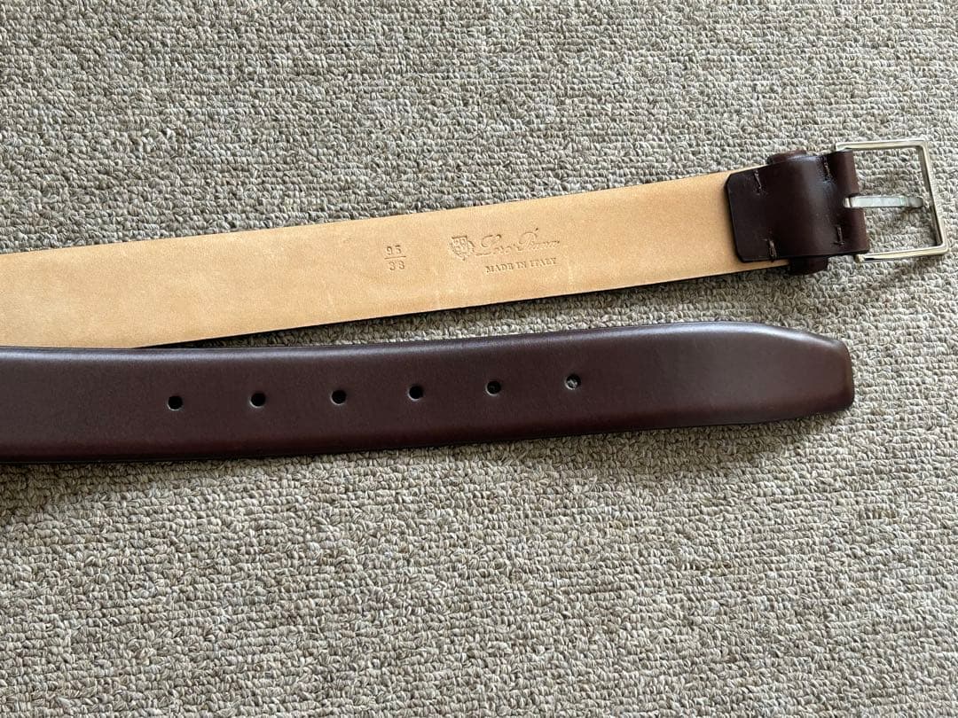未使用品 Loro piana ロロピアーナ メンズ レザー ベルト 95/38