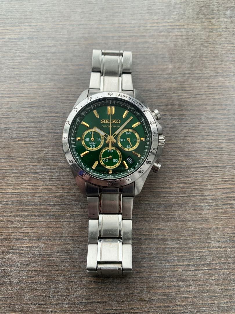 SEIKO SBTR017 8T63-00D0 セイコー クロノグラフ グリーン - メルカリ