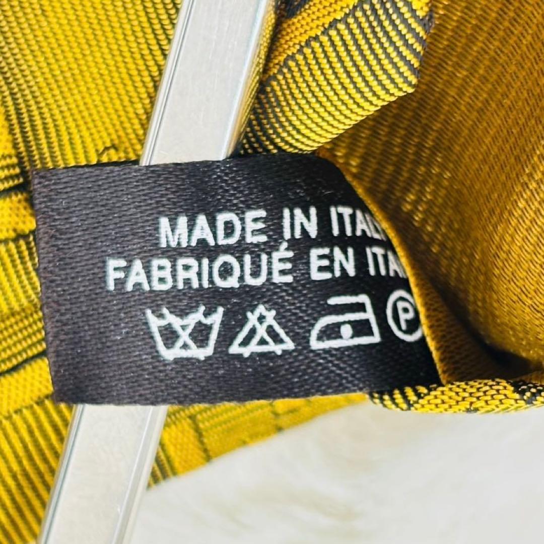 極美品✨フェンディ ネクタイ ズッカ柄 FFロゴ ゴールド 金 黒 シルク
