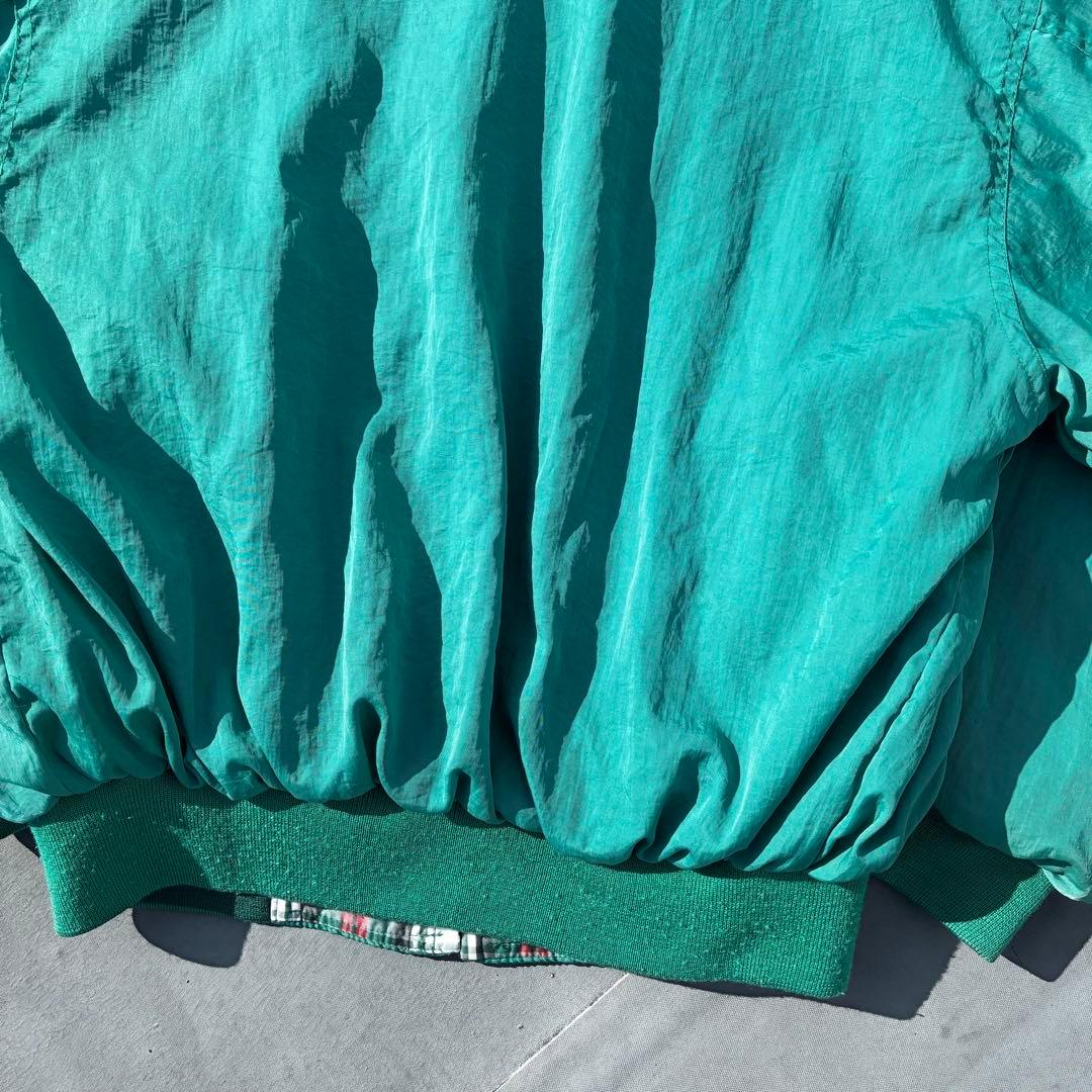 佐*藤様 90s VINTAGE リバーシブル スイングトップ 刺繍ロゴ 緑 チ