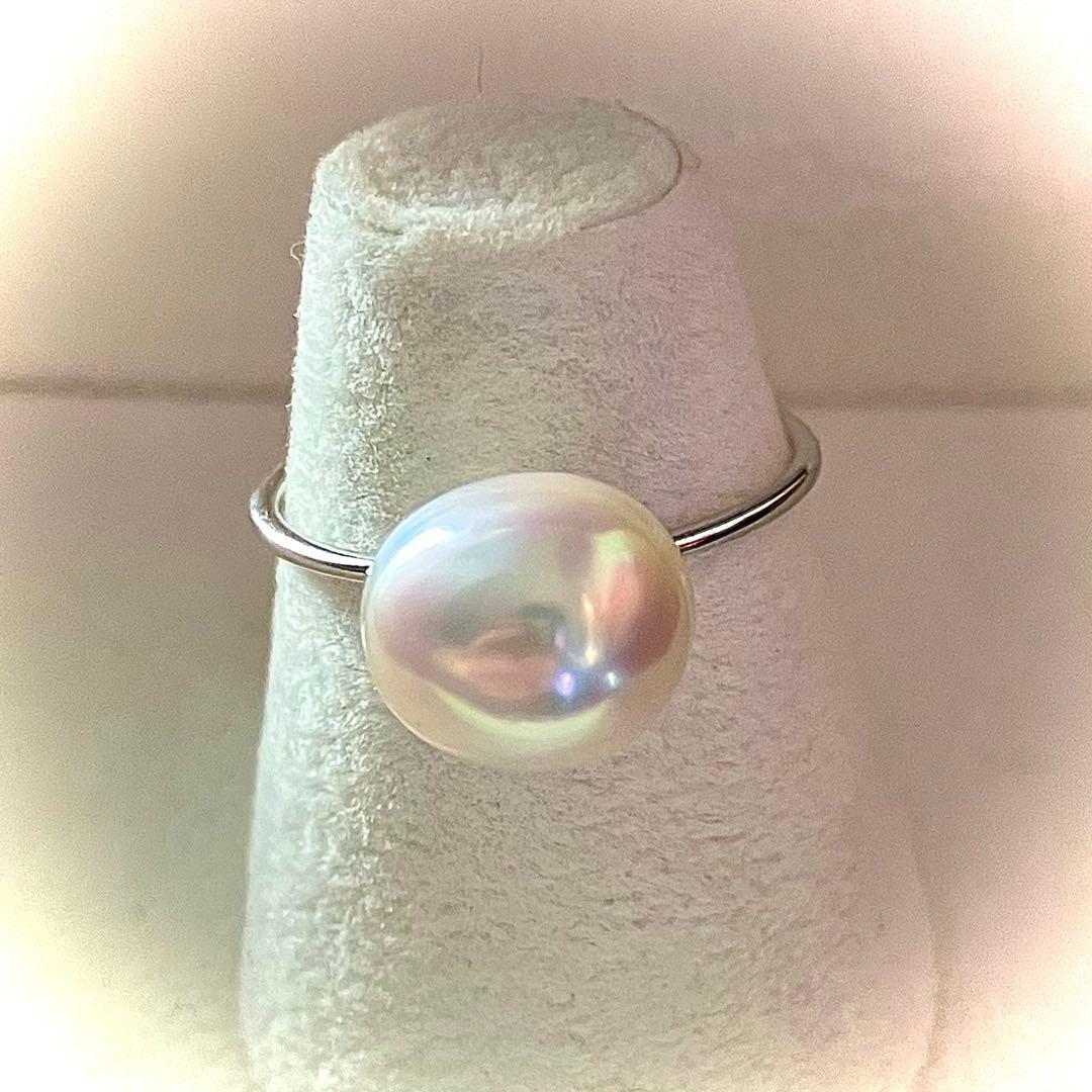 k18WG 白蝶芥子 リング