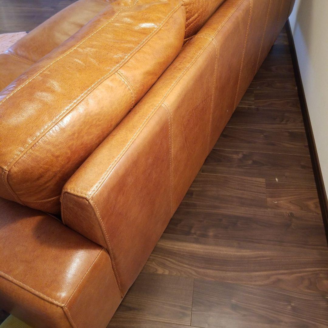 Unico（ウニコ）SUABI(スアビ) レザーソファ 3シーター 木脚 - メルカリ