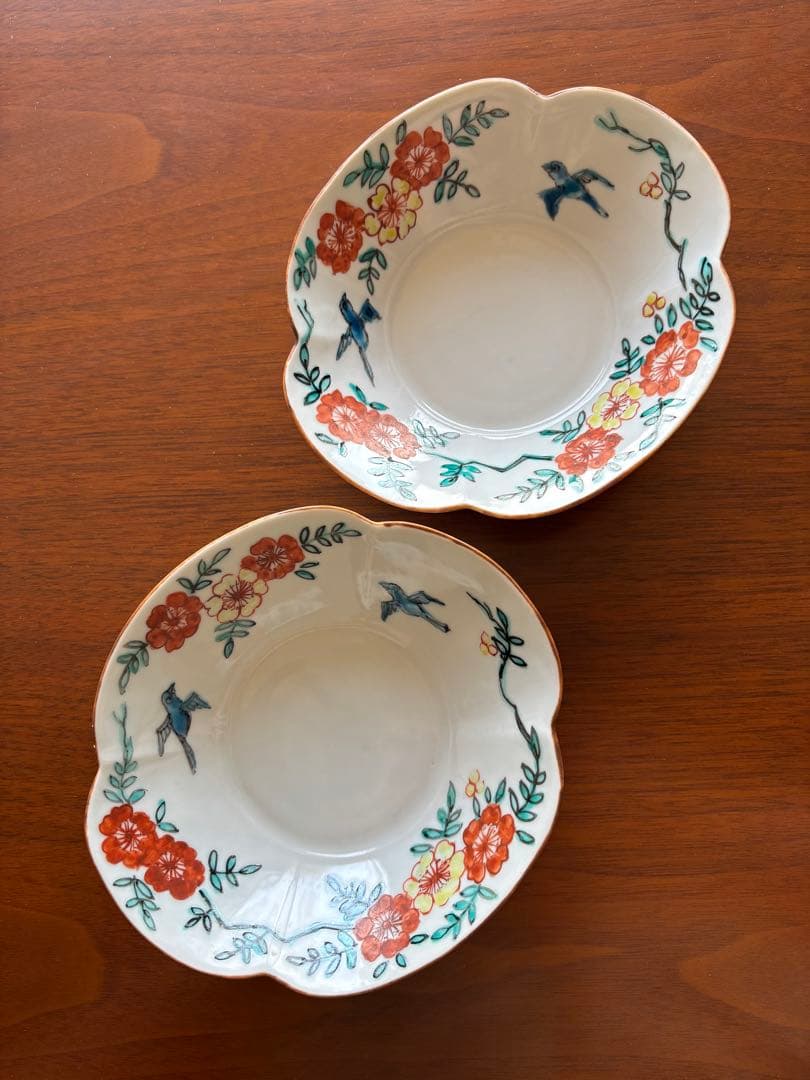 九谷焼★山本恭代作　皿2枚セット 九谷焼☆山本恭代作 皿2枚セット