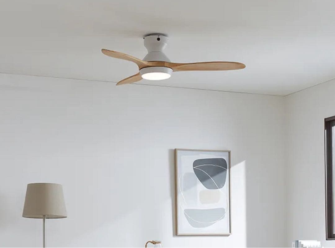 シーリングファンライト 天井照明/LED/リモコン付き 天然木 LOWYA LOWYA（ロウヤ） シーリングファン 天井照明 リモコン付き LED