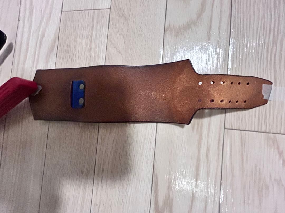 ウルフズヘッド70mm ロゴ型押刻印ブレスwolf's head