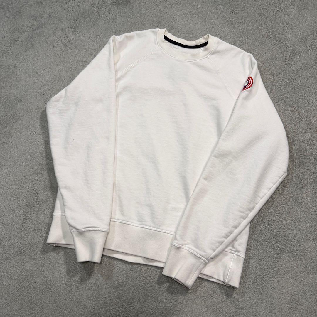 カナダグース　スウェットトレーナー　ホワイト　7400M Mサイズ カナダグース メンズ トレーナー CANADA GOOSE ブランド スウェット