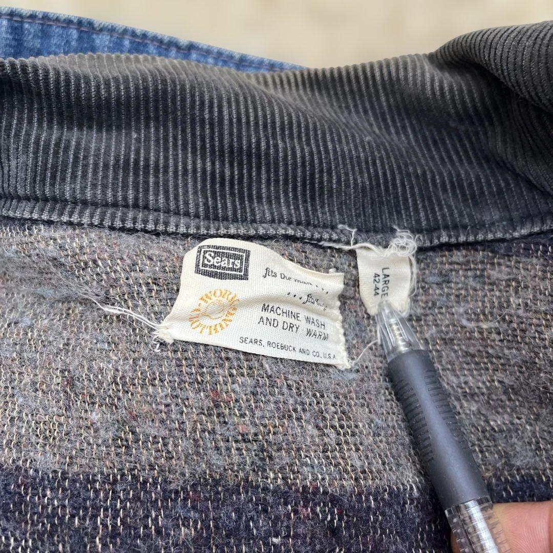 60s SEARS シアーズ デニムカバーオール ブランケットライナー サイズL