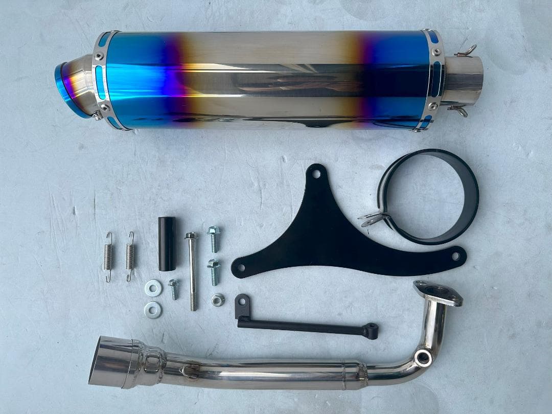 未使用品 アクシスZ バイクマフラー ステンレス ブルー アクシス（ヤマハ発動機） アクシスZ バイクマフラー 8BJ-SEJ6J S346